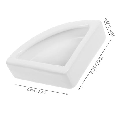 2Pcs Reinforced Ceramic Reptile Feeding Dish Set Smooth Interior Anti-Escape Design for Lizards Small Reptiles Food Water Basin