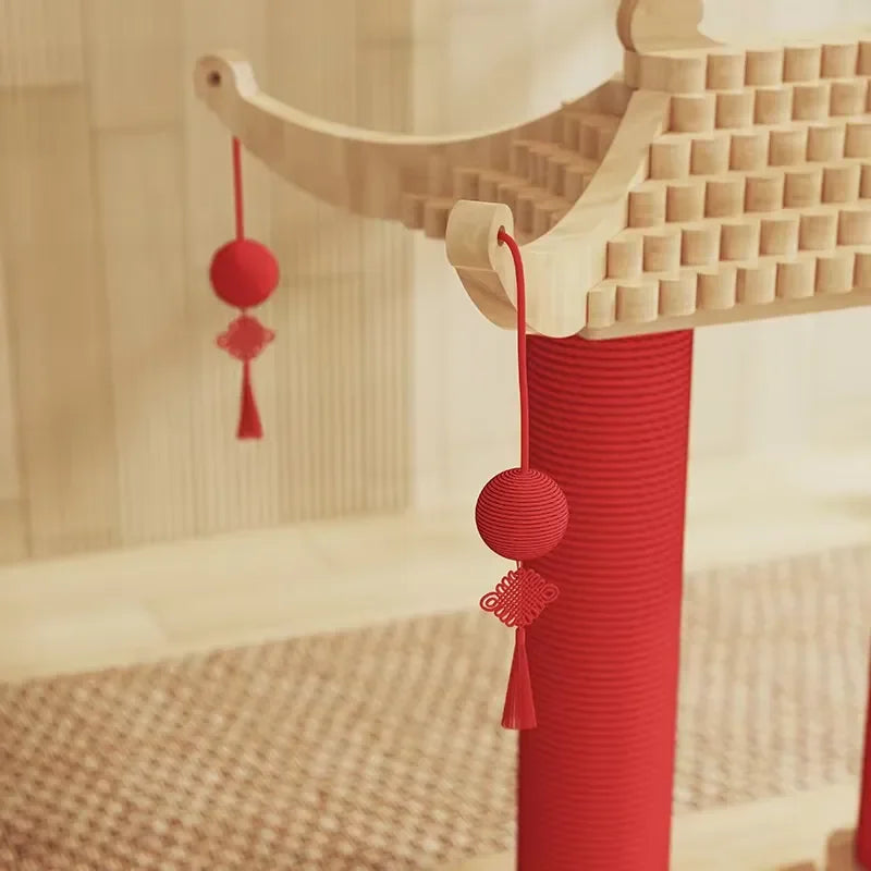 for Grab Column Cat Tree Tower Climbing Frame Scratching Board Integrated Elevated Thickened Scratching Posts Durable