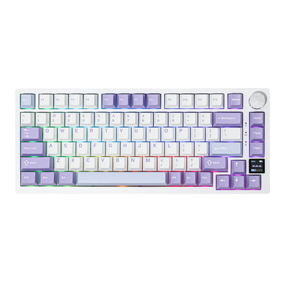 Ajazz AK820 Pro 75% Gasket-mounted Bluetooth 5.1/2.4G Wireless & Wired Mechanical Keyboard with TFT Screen for Gaming
