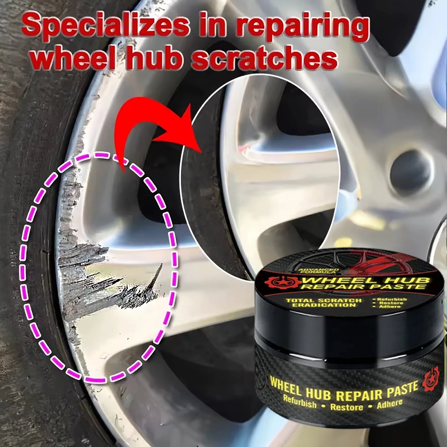 Wheel Scratched Recovery Paste Eliminate Daily Driving Friction Traces F284333333
