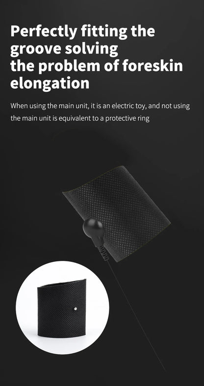 Electro Penis Sleeve Vibrator For Men Penis Cock Ring Masturbation Conductive Enlargement Stimulator Massage Sex Toys For Men