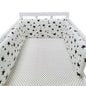 Nordic Stars Baby Bed Thicken Bumpers Zipper Design One-piece Crib Around Cushion Cot Protector Pillows 200*30 CM