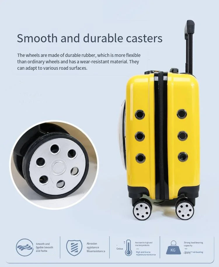 2026 New Multi Functional Small Pet Breathable Box, Cat Suitcase, Comfortable Outdoor Pet Suitcase, Travel Suitcase