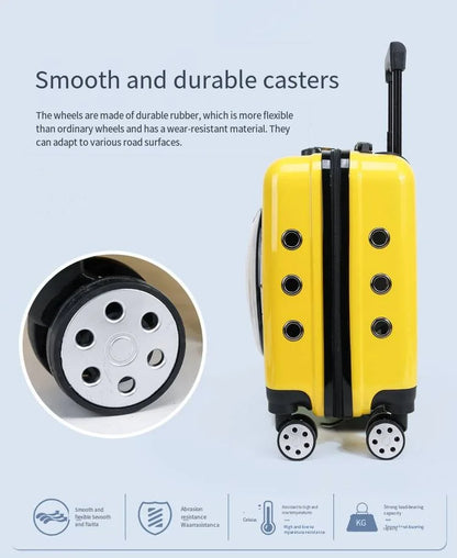 2026 New Multi Functional Small Pet Breathable Box, Cat Suitcase, Comfortable Outdoor Pet Suitcase, Travel Suitcase