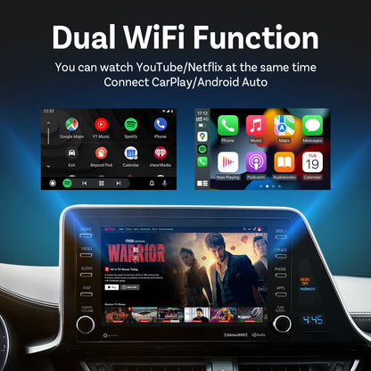 OTTOCAST Play2Video Pro Ai Box Pro Built in YouTube Netflix IPTV Video Box Wired to Wireless CarPlay Android Auto Adapter