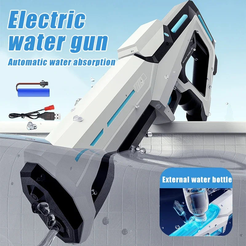 Kids Electric Water Gun Toys Summer Outdoor Beach Pool Garden Fight Games High Pressure Automatic Bursts Watergun Children Gifts