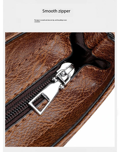 Business Shoulder Bag For IPAD PU Leather Business Handbag Men Messenger Bag Large Side Sling Bag Fashion Man Crossbody Bag