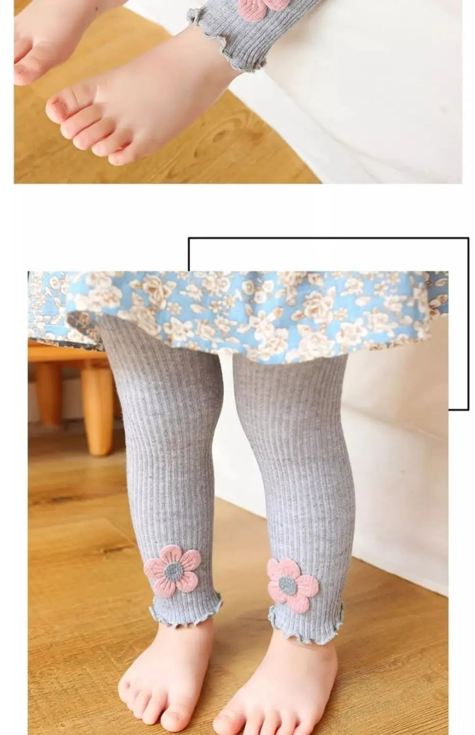 Baby Leggings for Spring and Autumn Cotton Children's Adjustable Pants Baby Girls Look Good Long Pants for Outerwear Clothing