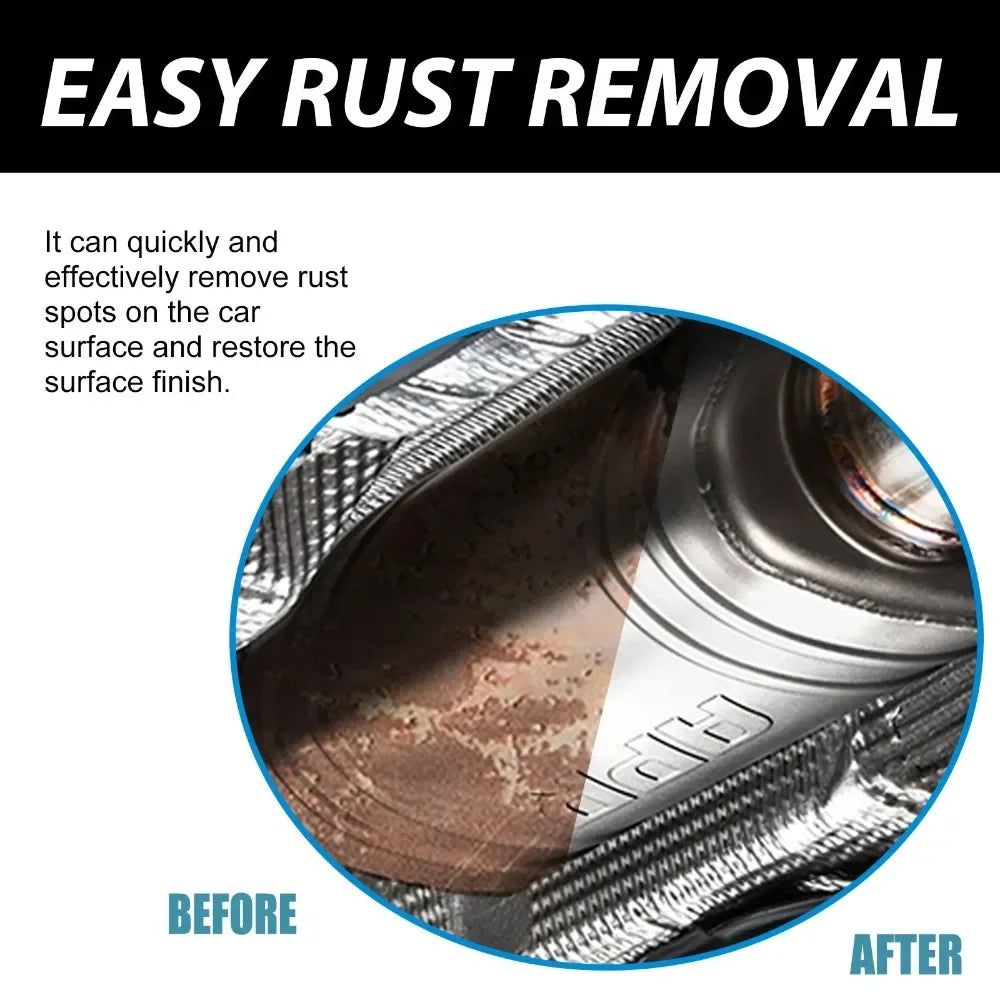 Quick-Acting Car Rust Remover Spray - Care for Auto Exhaust Pipes & Wheel Hubs, Metal Iron Powder Cleaner