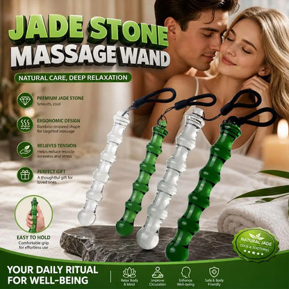 Massage Stick Smooth Thornless Meridian Acupoint Sticks Muscle Relaxation Suitable For Shoulders Neck Hips Jade Massager