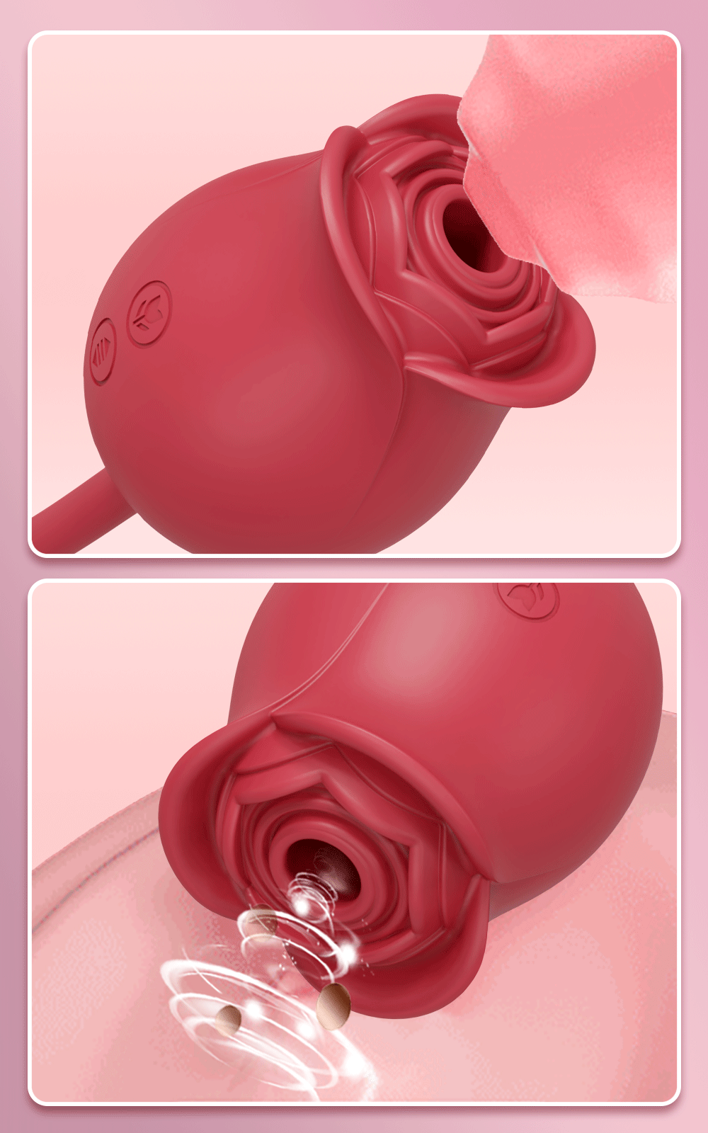 Sexy Adult Female Rose-Sucking Dildo Vibrator Women Nipple Clit Stimulator Vibrating Penetration Vagina Vibrator Erotica Toys