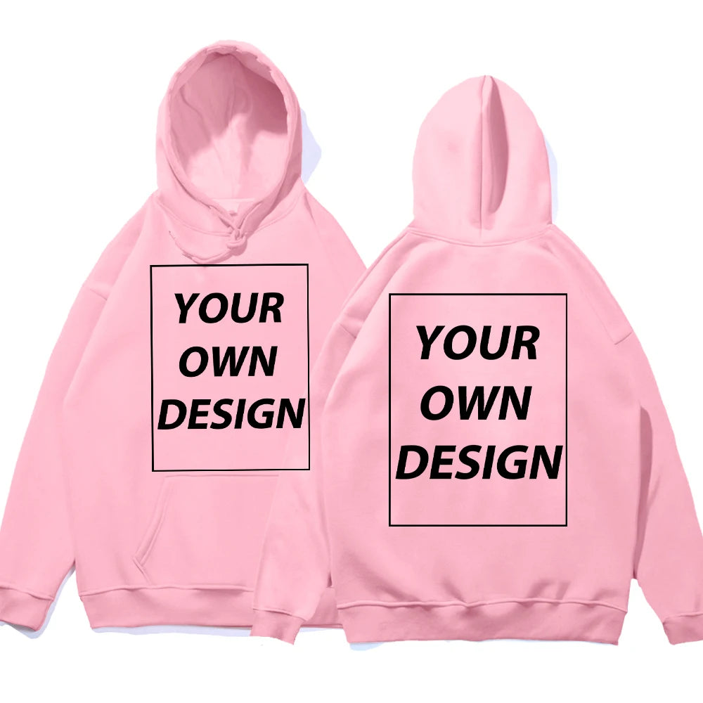 Customized DIY Print Men Woman Autumn Winter Hoodies Casual Classic Pullovers Simple Comfy Streetwear Soft Warm Sports Clothing