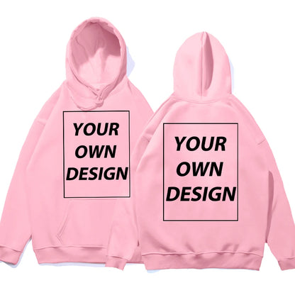 Customized DIY Print Men Woman Autumn Winter Hoodies Casual Classic Pullovers Simple Comfy Streetwear Soft Warm Sports Clothing
