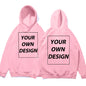 Customized DIY Print Men Woman Autumn Winter Hoodies Casual Classic Pullovers Simple Comfy Streetwear Soft Warm Sports Clothing