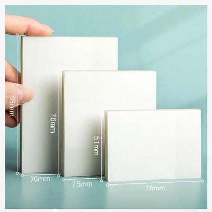 Transparent Sticky Note Pad, 3 Different Size See Through Clear Sticky Notes, Waterproof Memo Pad, PET Reminder Note