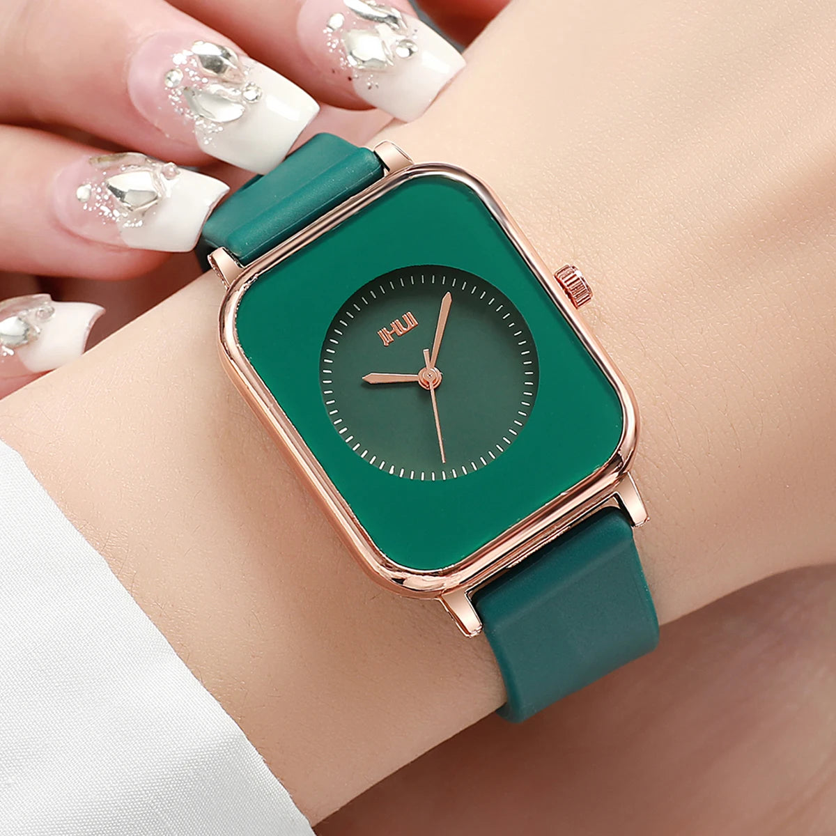 Fashion Rectangle Women Watches Casual Silicone Band Sports Watch Reloj Mujer Girls Clock Gift