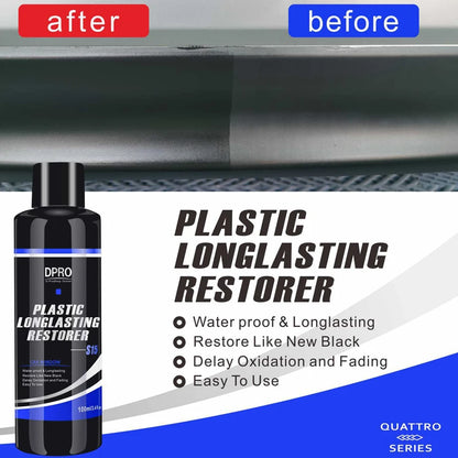 Dpro Plastic Restorer Renovator For Car Back To Black Gloss Car Clean Liquid Plastic Auto Polish Repair Coating Car Detailing