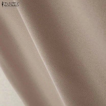 ZANZEA Women's High Waist Pencil Midi Skirt Office Lady Elegant Side Split Bodycon Skirts Casual Solid Color Woman Bottoms S-3XL