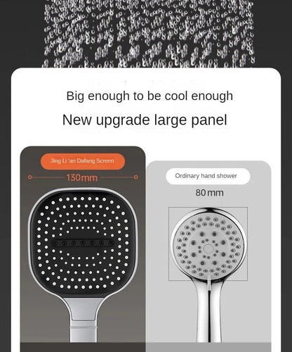 13CM Large Panel Shower 3 Modes Shower Head High Pressure Water Massage Shower Head Set with Cartridge Bathroom Accessories