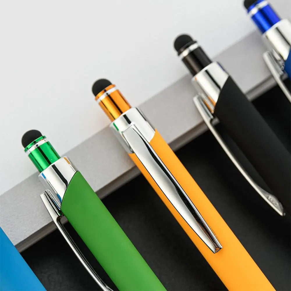 New 3in1 Multi-function Pen Capacitive Pen with LED Light 1.0mm Ballpoint Pen Stationery Screen Touch Gadgets Construction Tools