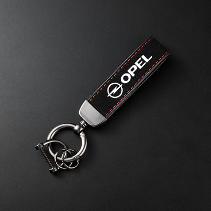 High-Grade Leather Suede Keychain Car Sport Keyring For Opel Astra H G J Insignia Mokka Zafira Corsa Vectra B C D Accessories