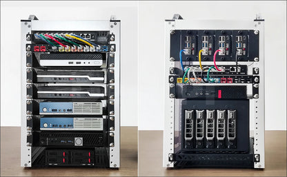 DeskPi RackMate T1-Plus Rackmount, 10-inch 8U Server Cabinet for Network, Servers, Audio and Video Equipment