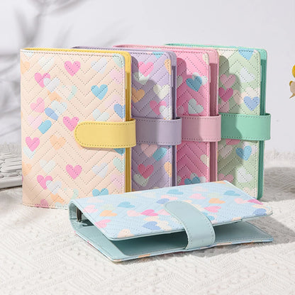 A6 PU leather binder economy 6-ring notebook, stylish design, personal notebook binder cover, can be used for cash budget storag