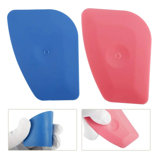 2Pcs Soft Blue Squeegee Hard Pink Scraper Car Vinyl Wrap Tools Auto Foil Corner Trim Window Tint Installation Tools