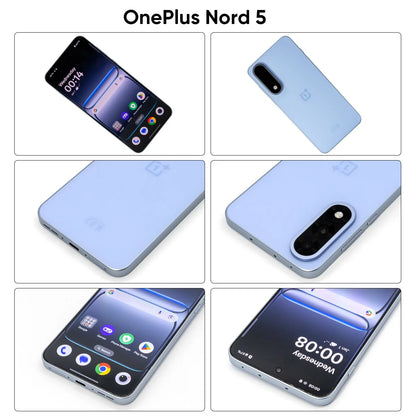 New OnePlus Nord 5 Smartphone 5G Snapdragon™ 8s Gen 3 6.83”AMOLED Display 144 Hz 5200mAh 80W SUPERVOOC 50MP Dual Cameras