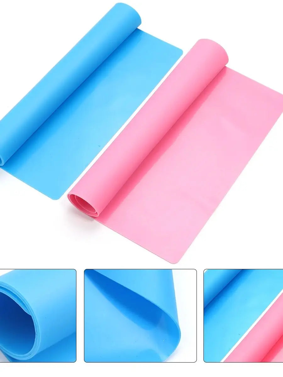 1PC Silicone Table Mat Pink Blue Resin Molds Waterproof Placemat Table Mat for DIY Jewelry Making Supplies Countertop Protector