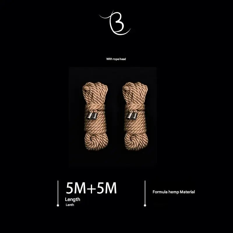 10m Shibari Bondage Rope,Soft Jute for Japanese Rope Art,Skin-Friendly for Beginners,Natural Color Skin-Safe Jute Couples Play