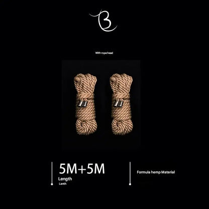 10m Shibari Bondage Rope,Soft Jute for Japanese Rope Art,Skin-Friendly for Beginners,Natural Color Skin-Safe Jute Couples Play