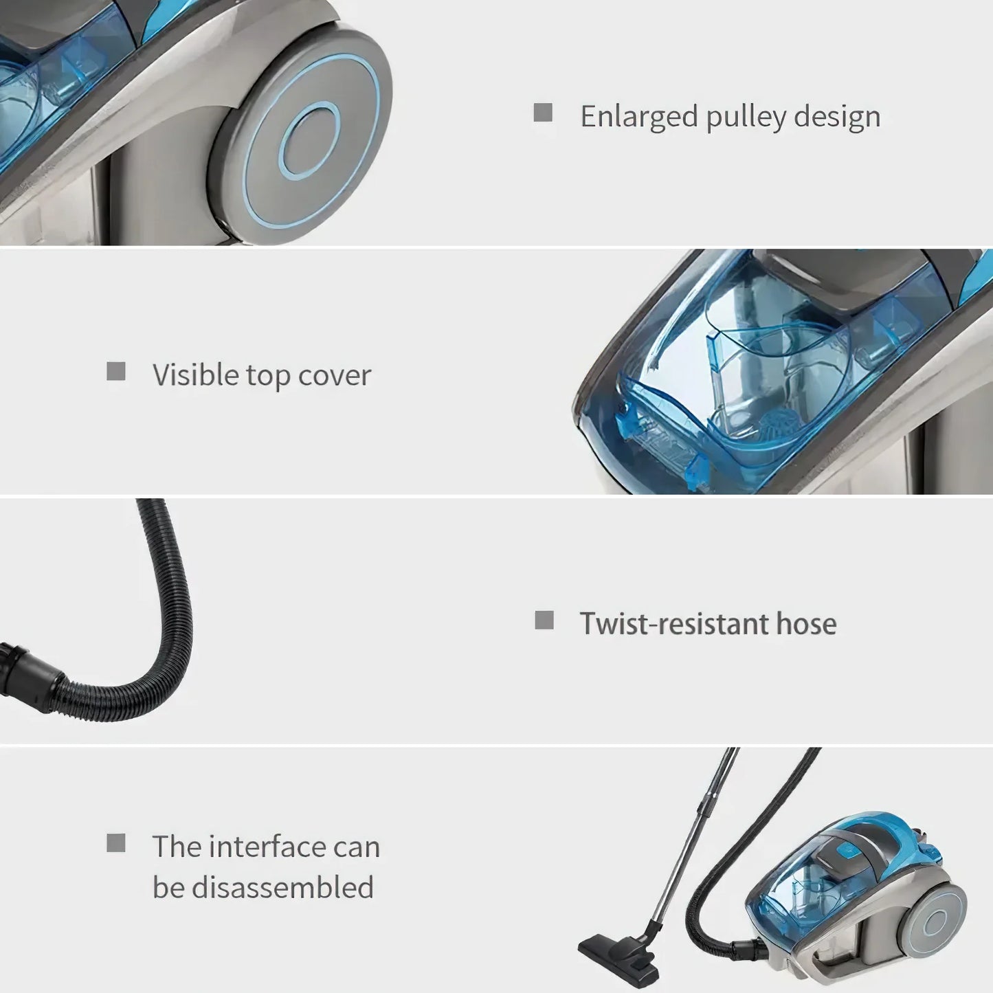 3600W 15000PA A Vacuum Cleaner Vacuum multi-cyclonic Filtration cored Vacuum Hard Floors Carpets FET Hair