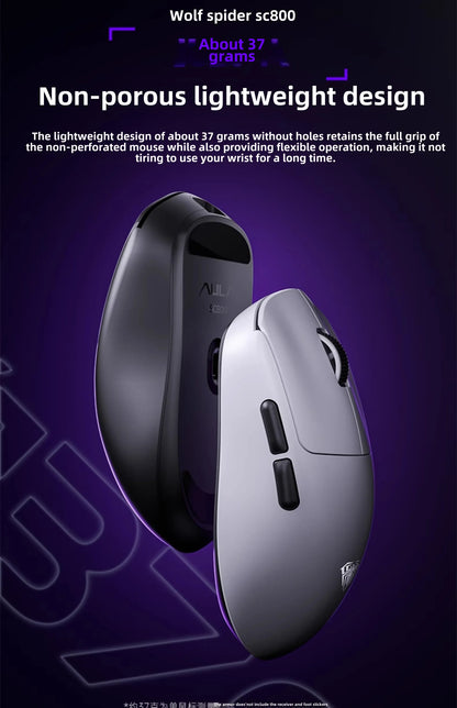 AULA SC800 Gaming Mouse USB-C Wired/2.4G 37g Lightweight 8K Paw3395 Sensor Customized Mice PC E-Sports Gamer Accessories Gifts
