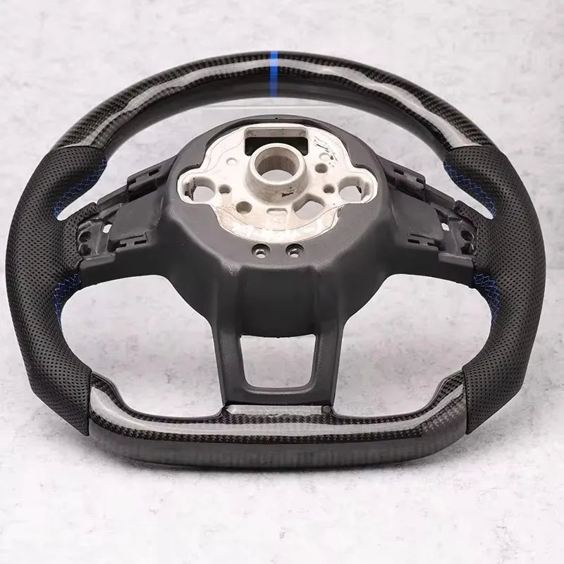 Carbon Fiber Steering Wheel Leather For Volkswagen Golf 7 7.5 GTI GTD GTE R 2013-2020 Polo GTI Tiguan Passat DSG