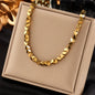 XIYANIKE 316L Stainless Steel Necklace for Women Gold Color New Trends Exquisite Chic Charming Birthday Fashion Jewelry Collier