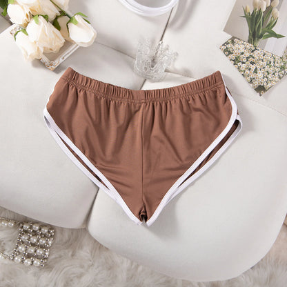 Sexy Running Elastic Sport Shorts Men's Summer Shorts Hot Pants Bar Nine Points Slim Fit Cotton Milk Silk Men's Fashion