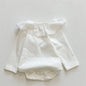 2024 New Spring Children Clothes Toddler Baby Girls Romper Long Sleeved Cotton Lattice Printing Infant Baby Girls Jumpsuit