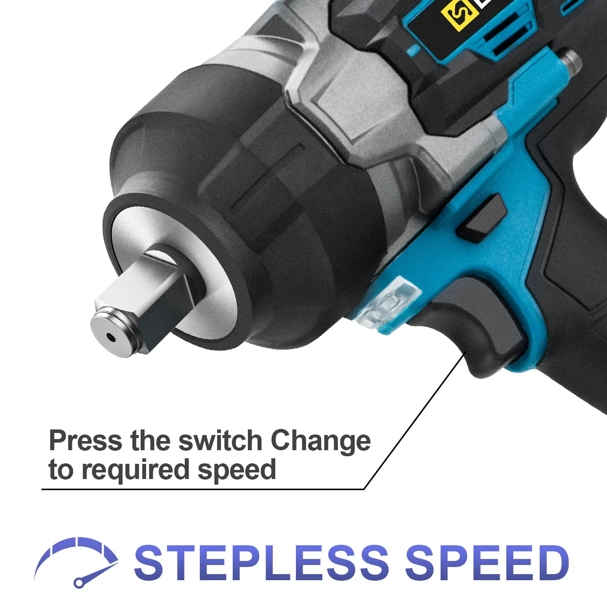 Gisam 2800N.M Brushless Electric Wrench 1/2 Inch Impact Wrench Electirc Screwdriver Drill Compatible with Makita 18V Battery Pin