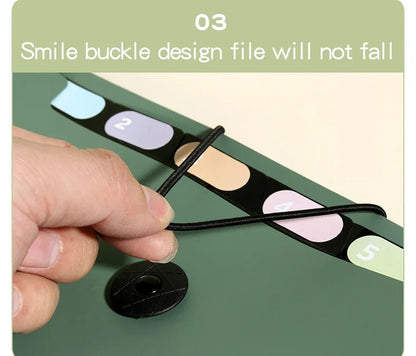 5 Layers A4 File Folder Storage Bag Test Paper Desktop Tool School Stationery Office Supplies