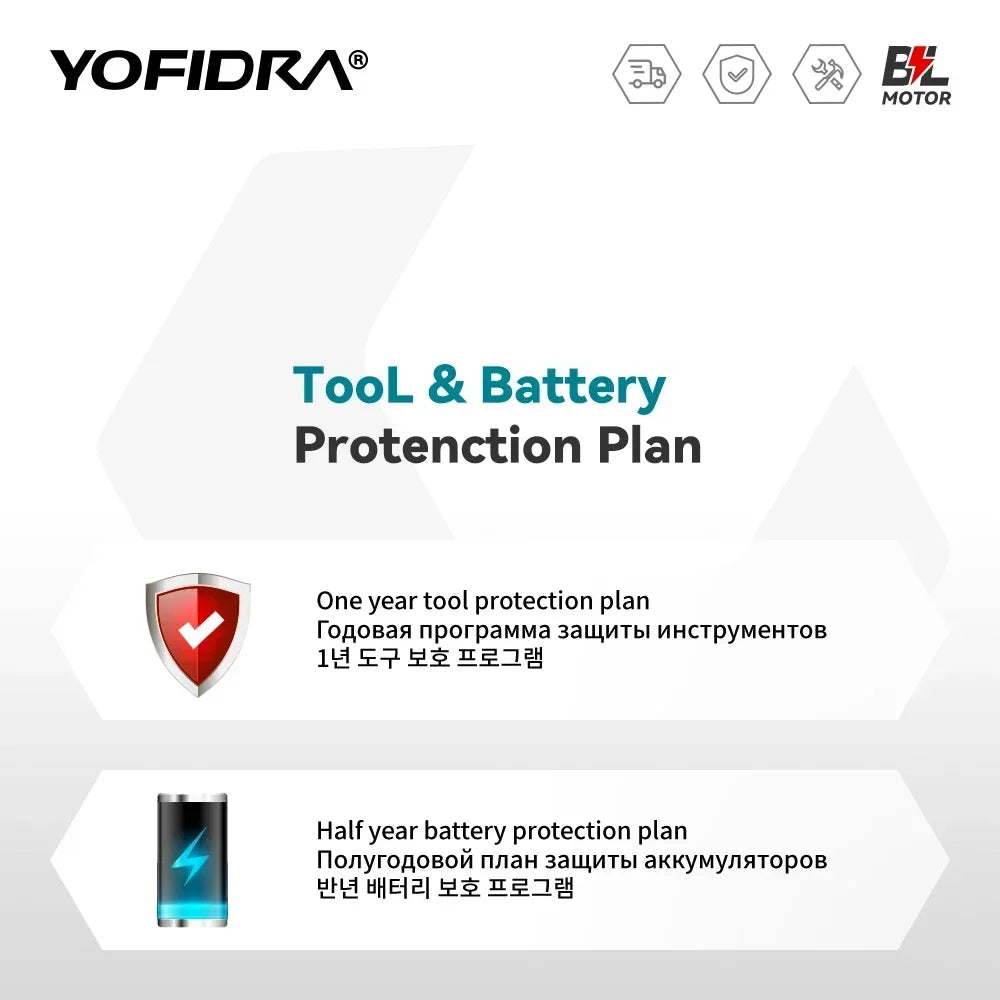 YOFIDRA 3IN1 Brushless Electric Chainsaw Telescoping Pole High Branch Saw Woodworking Pruning Power Tool  Makita 21V Battery Pin