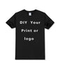 Custom Tshirt Front Back Print Professional Your Own Logo Text Photo Male Personalized Premium Gifts T-shirt EU Size 100% Cotton