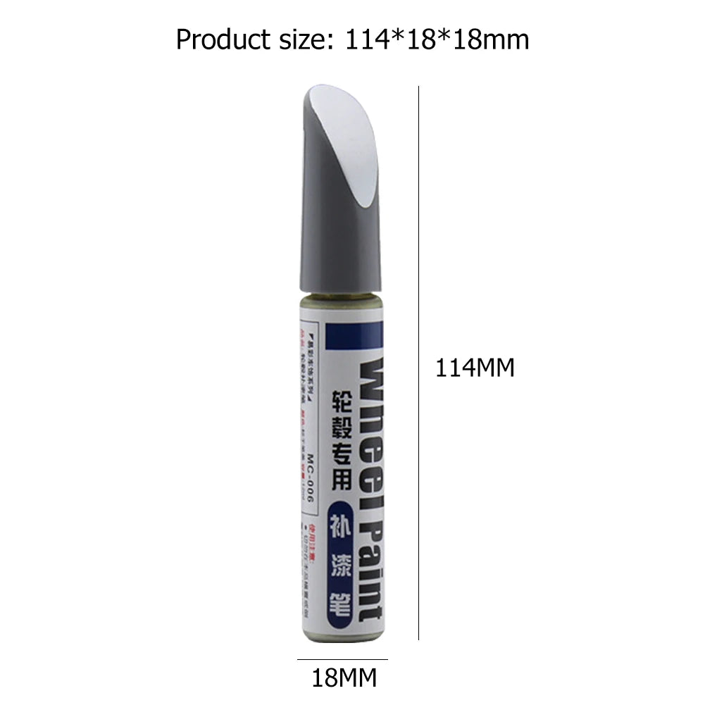 12mL Car Paint Scratch Repair Pen Wheel Spoke Rim Paint Marker Pen Brush Paint