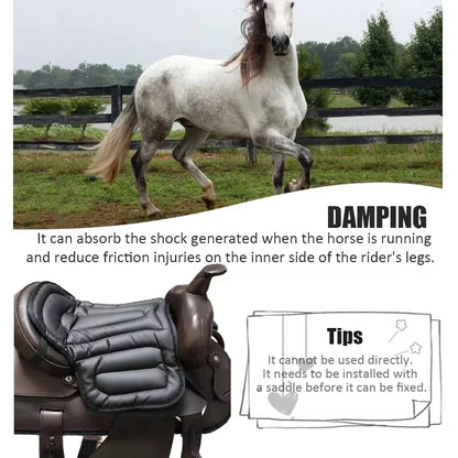 Horse Riding Saddle Pad artificial leather Shock Soft Equestrian Seat Pad Western Long Saddle Cushion Motorcycle Seat Cushion