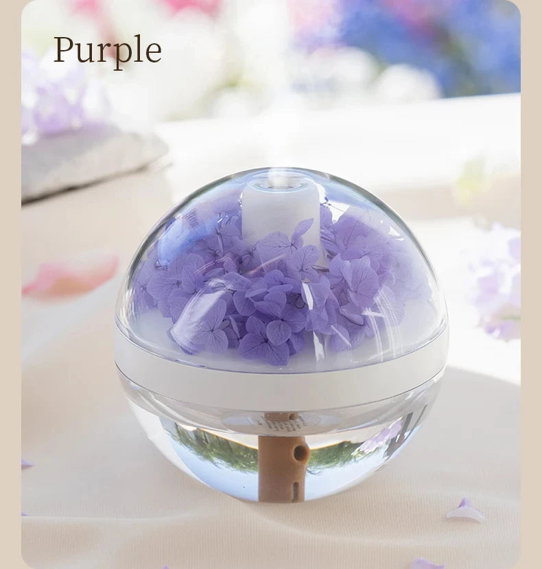 Eternal Flower Humidifier Dual-USB Battery Charger Mini Home Atmosphere Light Creative Festival Gift Artificial Flower Diffuser