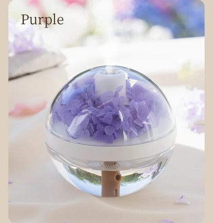 Eternal Flower Humidifier Dual-USB Battery Charger Mini Home Atmosphere Light Creative Festival Gift Artificial Flower Diffuser