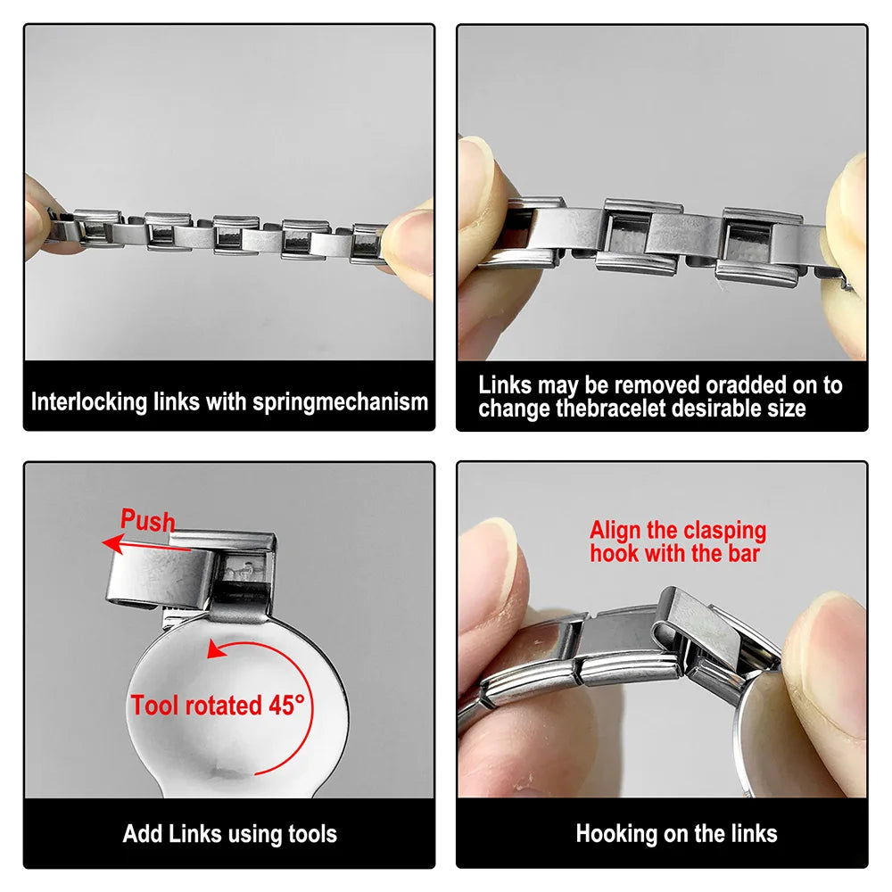26 English A-Z Letter Name Custom 9mm Link Charms Silver Color Italian Stainless Steel Bracelet DIY Jewelry Making Hand Chain
