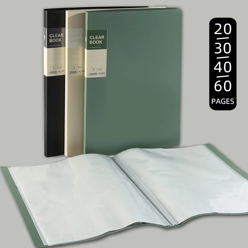 A3 Side-Entry Art Portfolio for Students - Painting Folder, Poster, Sketch Paper, Insert Pockets, Certificate Holder 20-60Pages