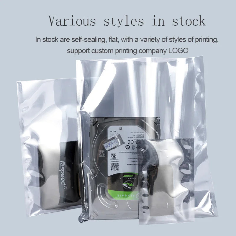 ESD Bag with Top Open Anti Static Shielding Package for Storage Electronic Components PCB Board Protection USB Pouches