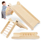 Mamabrum Large Wooden Children's Slide Ladder Folding Montessori Educational Toy for Toddler 3 + 4 + 5 +